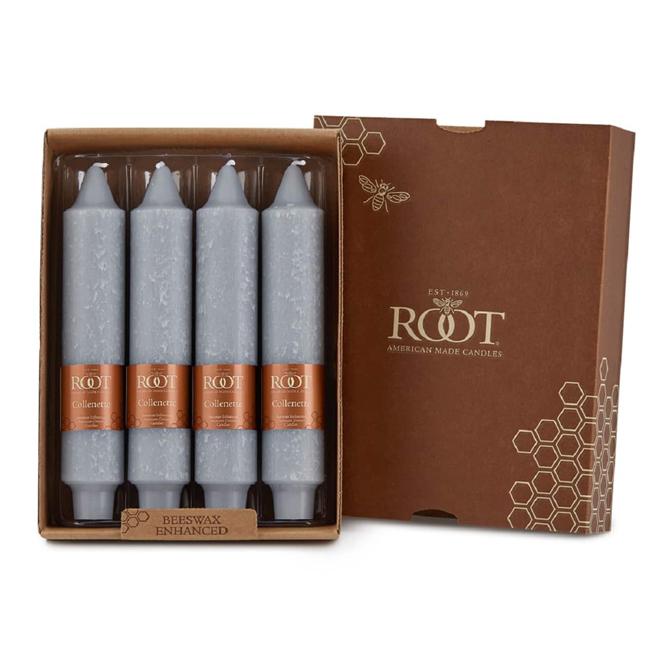 Root Candles 7" Unscented Timberline™ Collenette Taper Candles, 4ct.